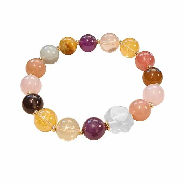 尚仟伊 【多巴胺】多宝多福糖果转运珠 温柔甜美时尚高级感 招财进宝#好运 水晶 玉石手串 女款