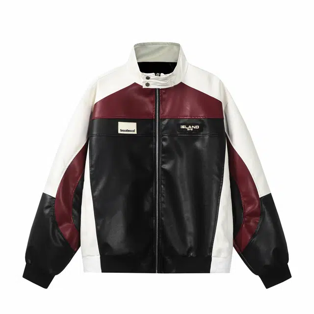 欧路得 美式复古痞帅立领宽松舒适百搭长袖夹克外套 男款 黑色