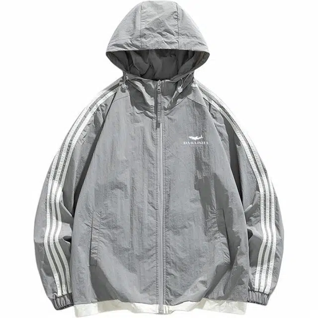 大白鲨 时尚宽松薄款防紫外线户外防晒服 男女同款