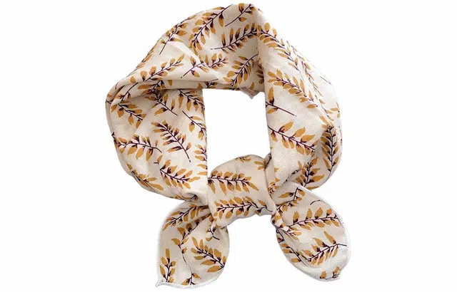 优幽兰 复古法式百搭高级感护颈小方巾韩版减龄气质小众设计感花卉小领巾绑包包绑带发带礼盒装 丝巾 女款