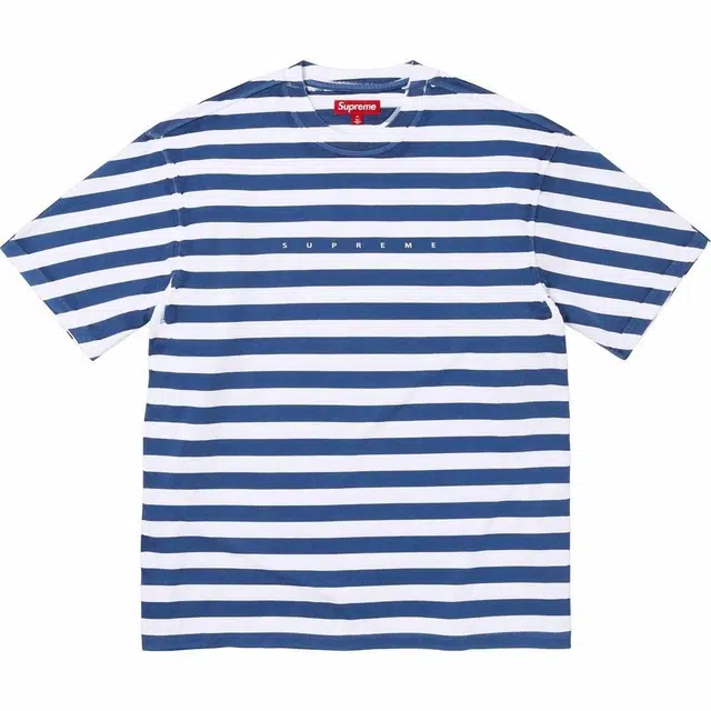 Supreme SS24 WEEK15 OVERPRINT STRIPE SS TOP T