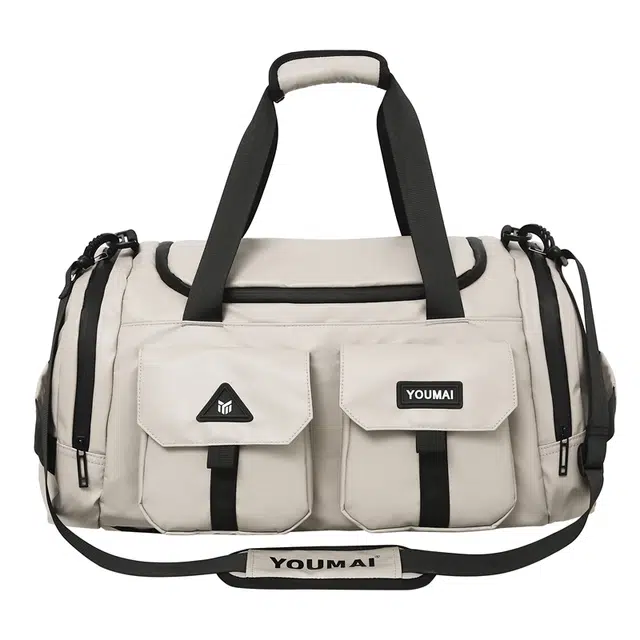 德力熊 大容量短途旅行包高级感 皮膜 双肩包 大号 男女同款情侣款 多色