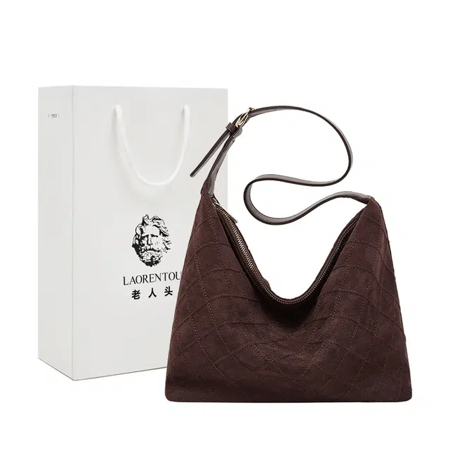 老人头 时尚通勤百搭 合成革 斜挎包 女款 多色