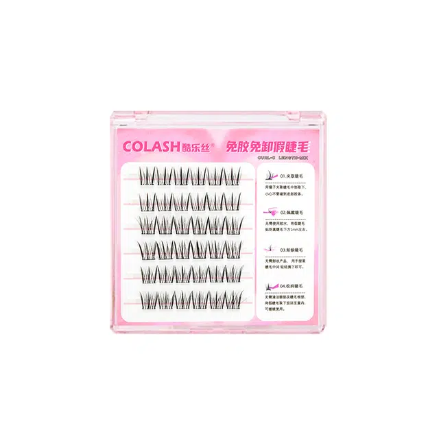酷乐丝 免胶款鸟系大眼款假睫毛 自然纤长款 仿真舒适 贴合卷翘