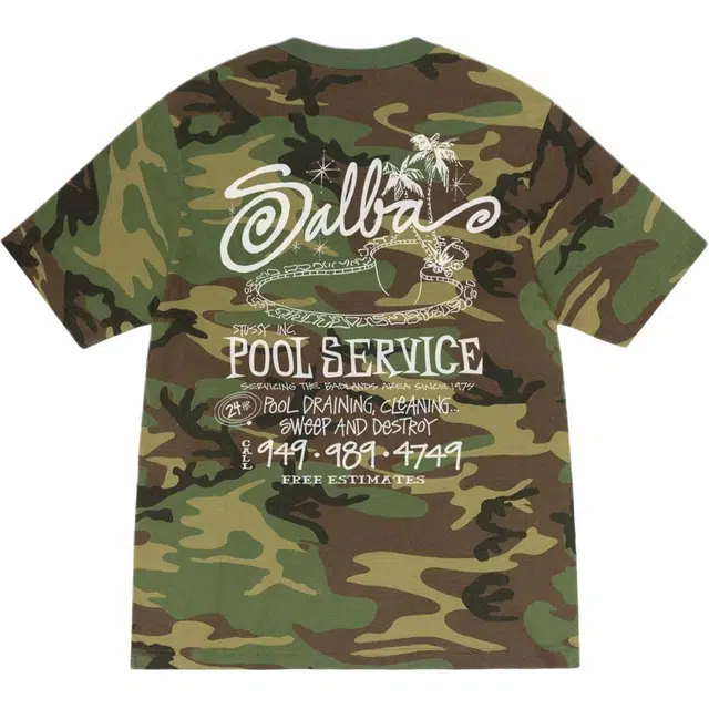Stussy SS25 POOL SERVICE TEE PIGMENT DYED T