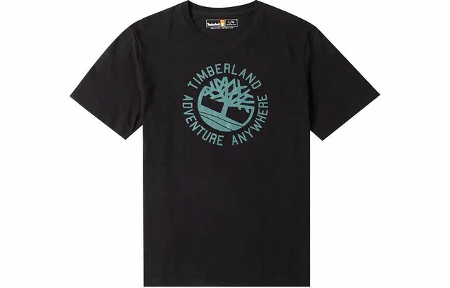 Timberland Retro Print Tee Black