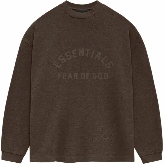 Fear of God Essentials SS24 HEAVY LS TEE T Heather Wood