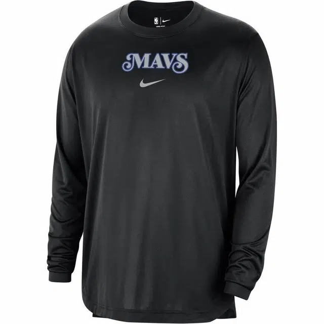 Nike x NBA Dallas Mavericks Crewneck Long Sleeve T-Shirt Black