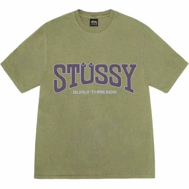 Stussy SS24 BURLY THREADS TEE PIGMENT DYED T