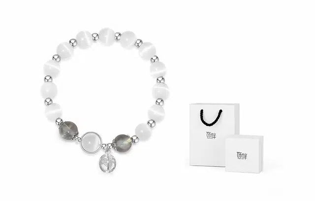 饰伴 白月光 甜美学生流苏清冷感水滴 水晶 手串 男女同款情侣款