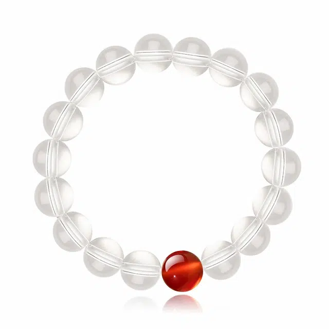 谧月珠宝 露丝梦境毕业级 新中式国潮风小众创意高级感精致轻奢小清新好运天然 白水晶 手串 男女同款情侣款