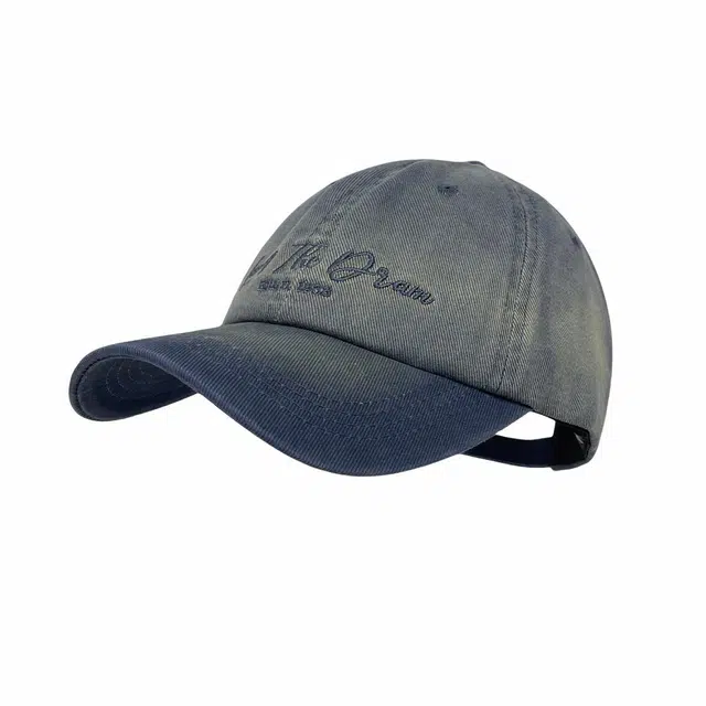 钓鱼熊 小众设计美式复古渐变色字母刺绣显脸小百搭 棉 鸭舌帽 男女同款情侣款