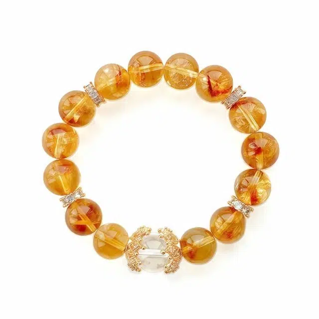 兰慕茵诺 金塔聚财 招财转运 小众设计吸金招财 八方来财时来运转#好运天然 黄水晶 手串 男女同款情侣款