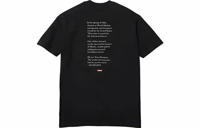 Supreme FW17 x Scarface Split Tee Black T