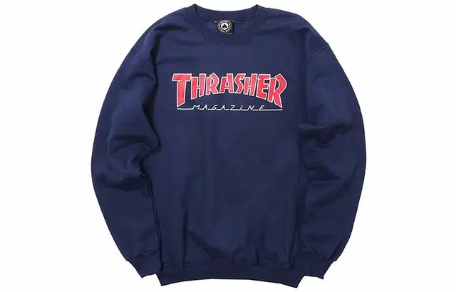 Thrasher Outlined Crew Navy