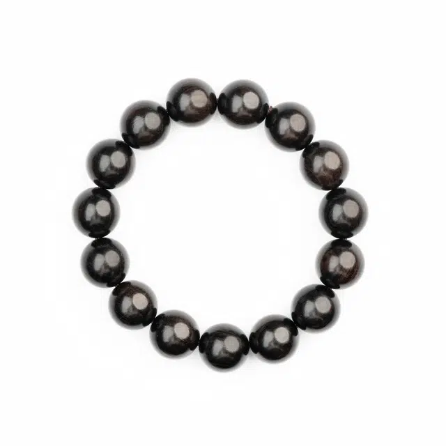 仙源 财富加倍新中式国潮风 招财转运 有钱花 经典素串#好运小众设计 黑檀 手串 男女同款情侣款