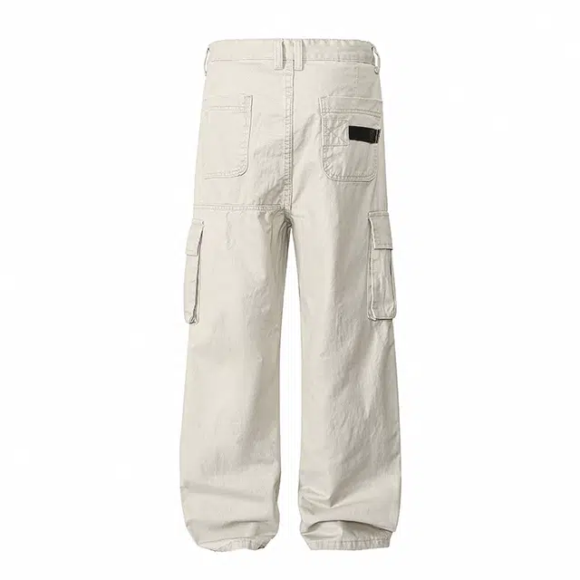 佐菲利 美式多口袋工装裤潮褶皱百搭宽松休闲裤 男女同款