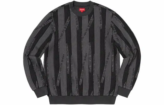 Supreme Textured Stripe Crewneck