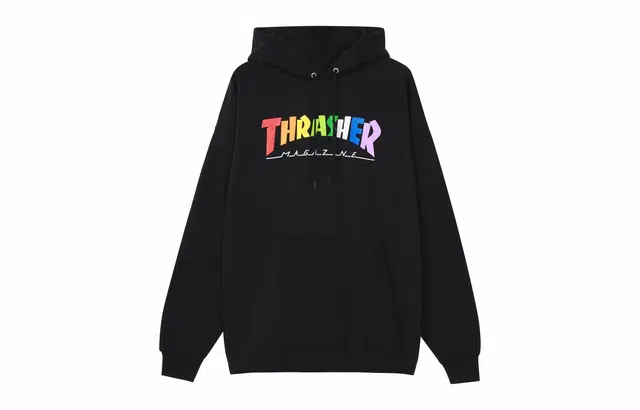 Thrasher Rainbow Mag Hood Black