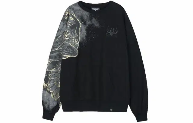 Boy London Feather Wing Print Sweatshirt Black