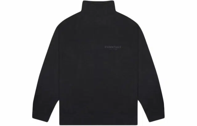 Fear of God Essentials Pull-Over Mockneck Sweatshirt Black
