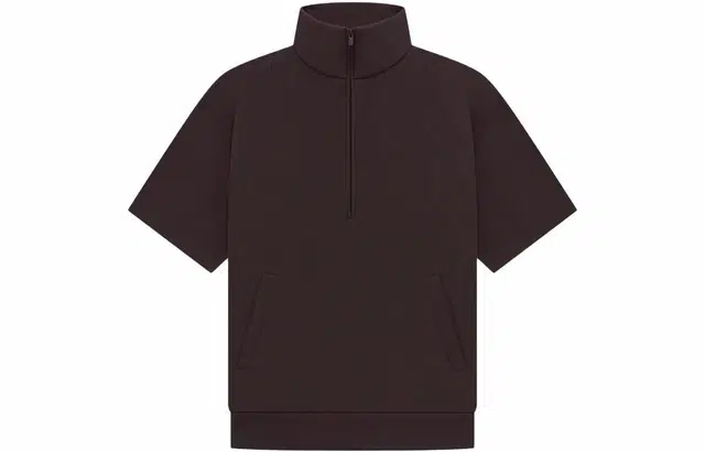 Fear of God Essentials Drop2 SS23 LS Halfzip 34 Sleeve Shirt Off-Black
