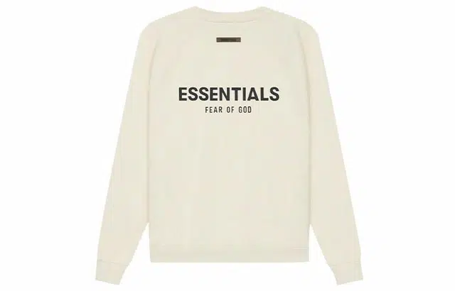 Fear of God Essentials SS21 Pull-Over Crewneck ButtercreamCream Logo