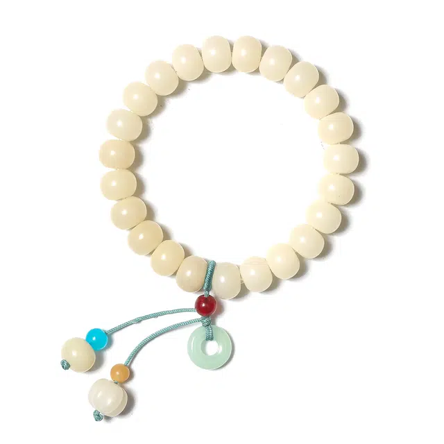 絮物 国潮轻奢高级感文玩盘玩学生党必备平价#好运逢考必过诸事顺随 白玉菩提 手串 男女同款情侣款