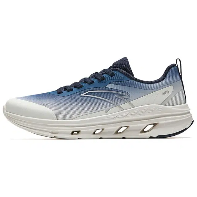 超级安踏 舒适时尚 百搭潮流防滑耐磨透气 低帮 休闲跑步鞋 男款 白蓝