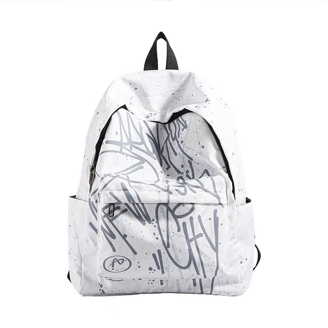 凡思曼 高级通勤百搭 防水布 双肩包 中号 女款 粉色/蓝色/灰色