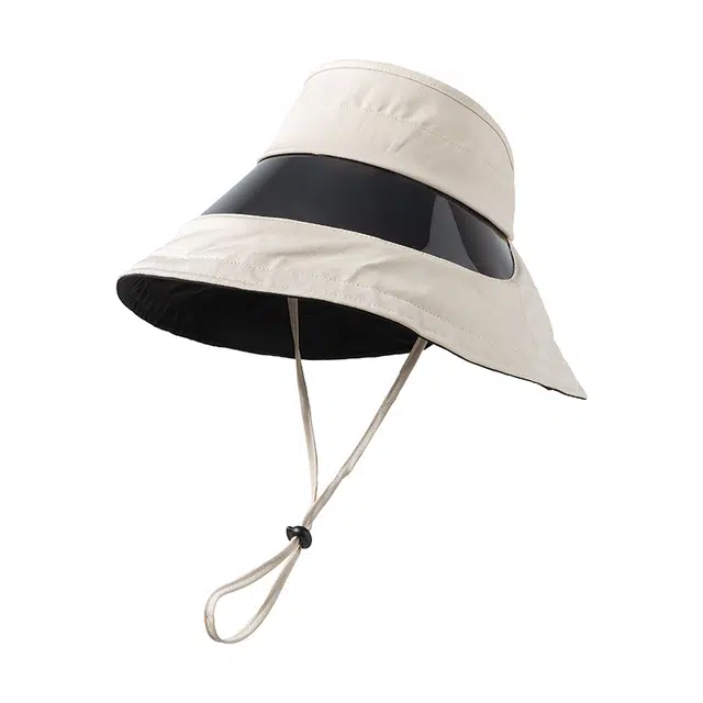南极人 环绕式大檐空顶遮阳帽子夏季防紫外线遮医美修复全脸镜片渔夫帽户外骑行登山徒步透气 轻薄款 防晒帽 男女同款情侣款