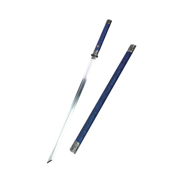天字号 如珩唐横刀 龙泉宝剑杉木鞘合金电镀高锰钢刀身未开刃收藏 成品模型