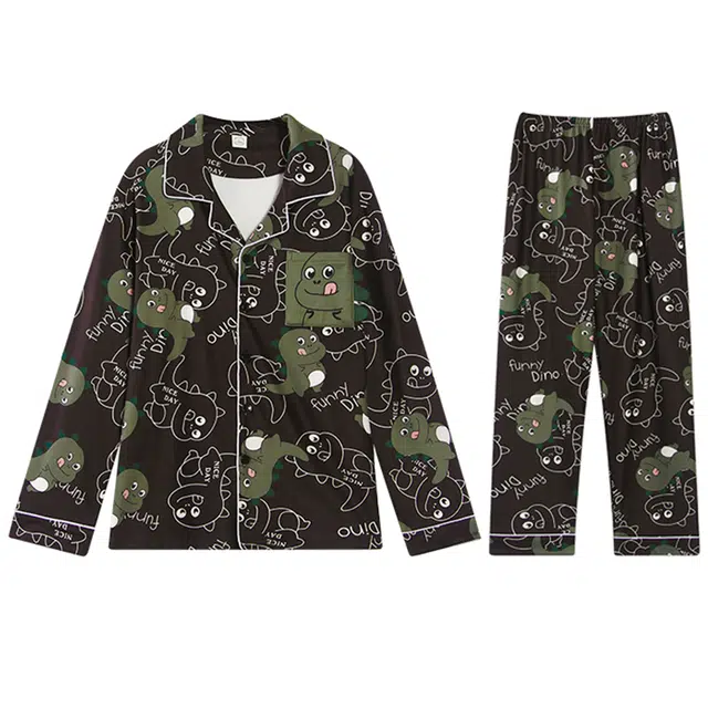 向薇 德绒加厚长袖长裤保暖休闲睡衣套装 男款 图片色