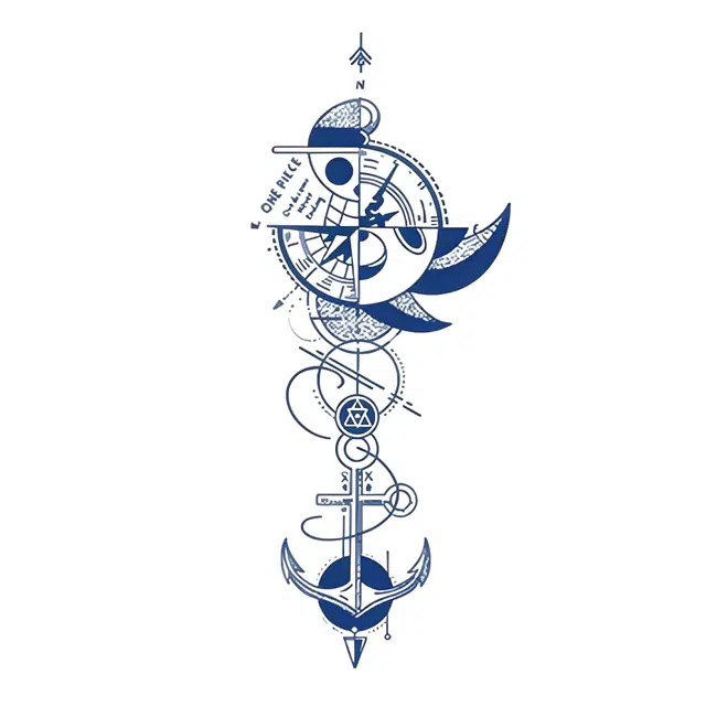 饰田  航海爱好者草本纹身贴 防水防汗不反光手臂胸前小腿小众男女