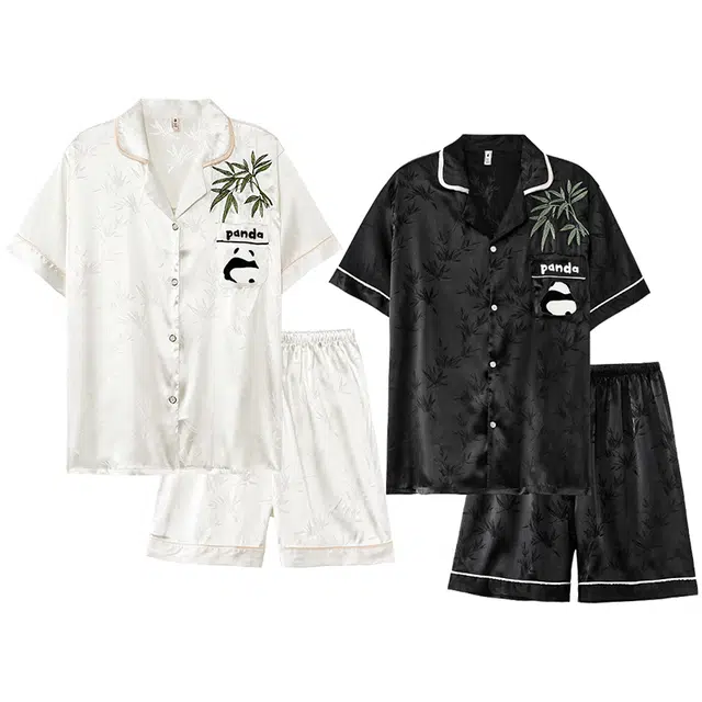 俏韵 凉感舒适透气亲肤柔软睡衣套装 男女同款