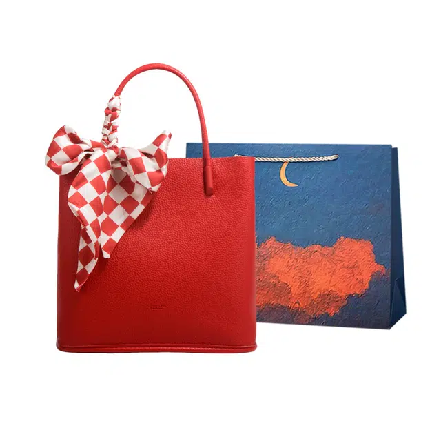 爱尔绅特 高级感本命年托特结婚包包新娘婚包 人造革 手提包 常规 女款 红色