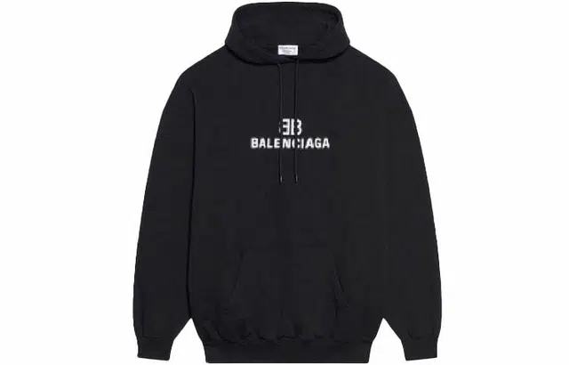 Balenciaga Logo Print Hoodie