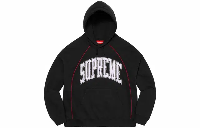 Supreme SS23 Week15 PIPING ARC HOODED SWEATSHIRT