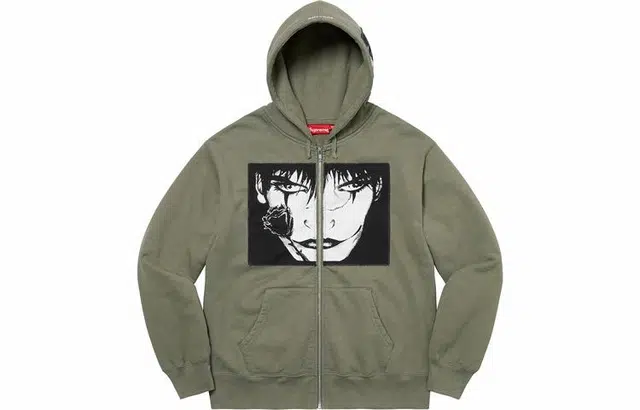Supreme Week 4 x The Crow Zip Up Hooded Sweatshirt