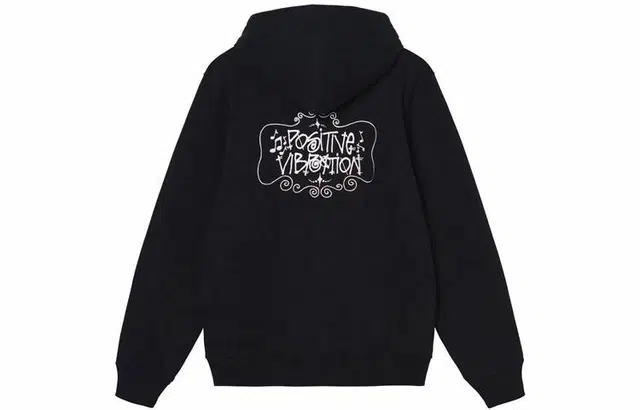 Stussy FW21 Positive Vibrations Embroidered Hoodie Logo