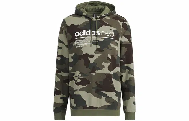 adidas neo M Sw Camo Hdy Logo