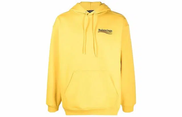 Balenciaga Logo Hoodie Yellow