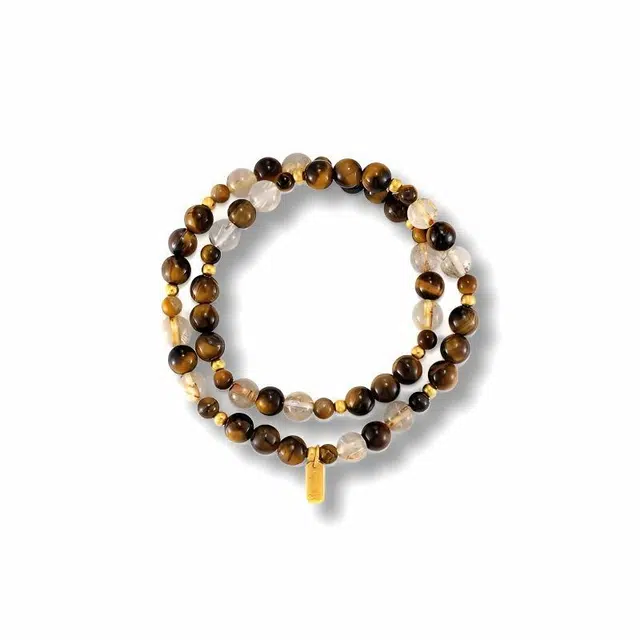 眰恦 轻奢 做个富婆 接住这泼天富贵 旺桃花设计 佳偶天成 虎眼石 手串 男女同款情侣款