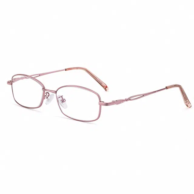 佐川 时尚粉色老花 高清护目 显年轻缓解疲劳 佩戴舒适 金属 圆形 功能性眼镜 男女同款情侣款