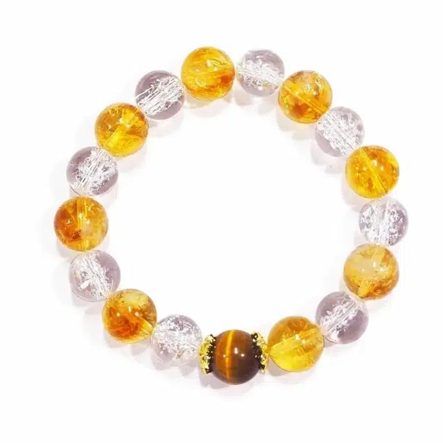 阿梵尼 净化消磁 招财国潮手饰#好运天然 黄水晶 手串 女款