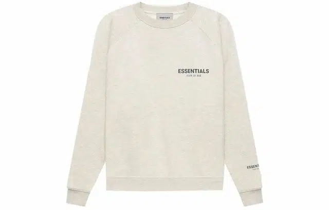 Fear of God Essentials FW21 Pullover Crewneck Light Heather Oatmeal