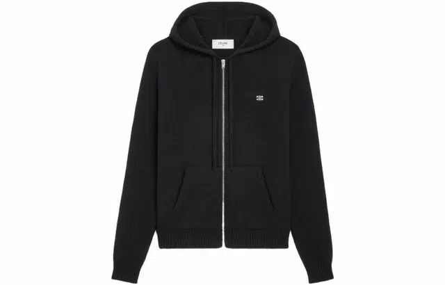 CELINE FW23 Logo Embroidered Zip Sweatshirt