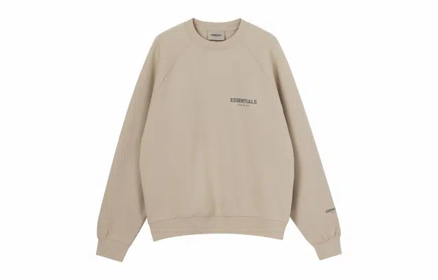 Fear of God Essentials Pullover Crewneck StringTan Logo