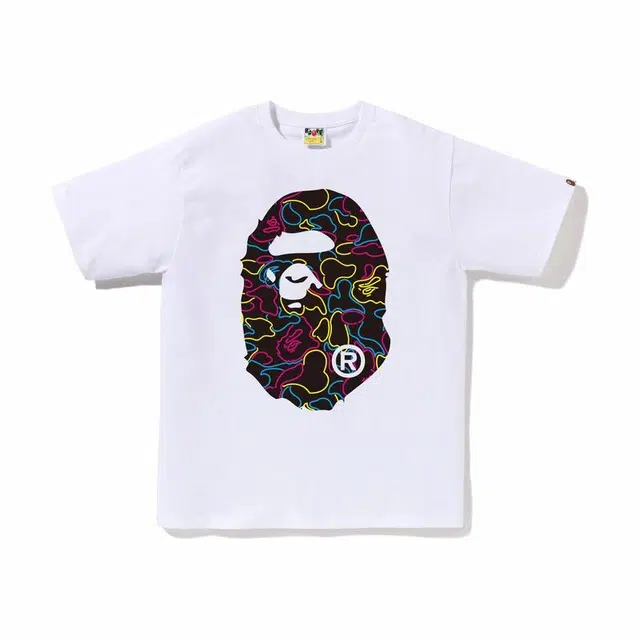 A BATHING APE Neon Camo Tee