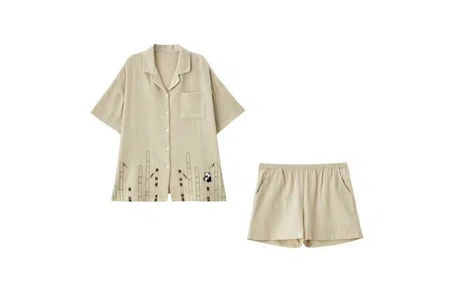 热妒 凉感卡通可爱带胸垫一体家居服可外穿睡衣套装 女款